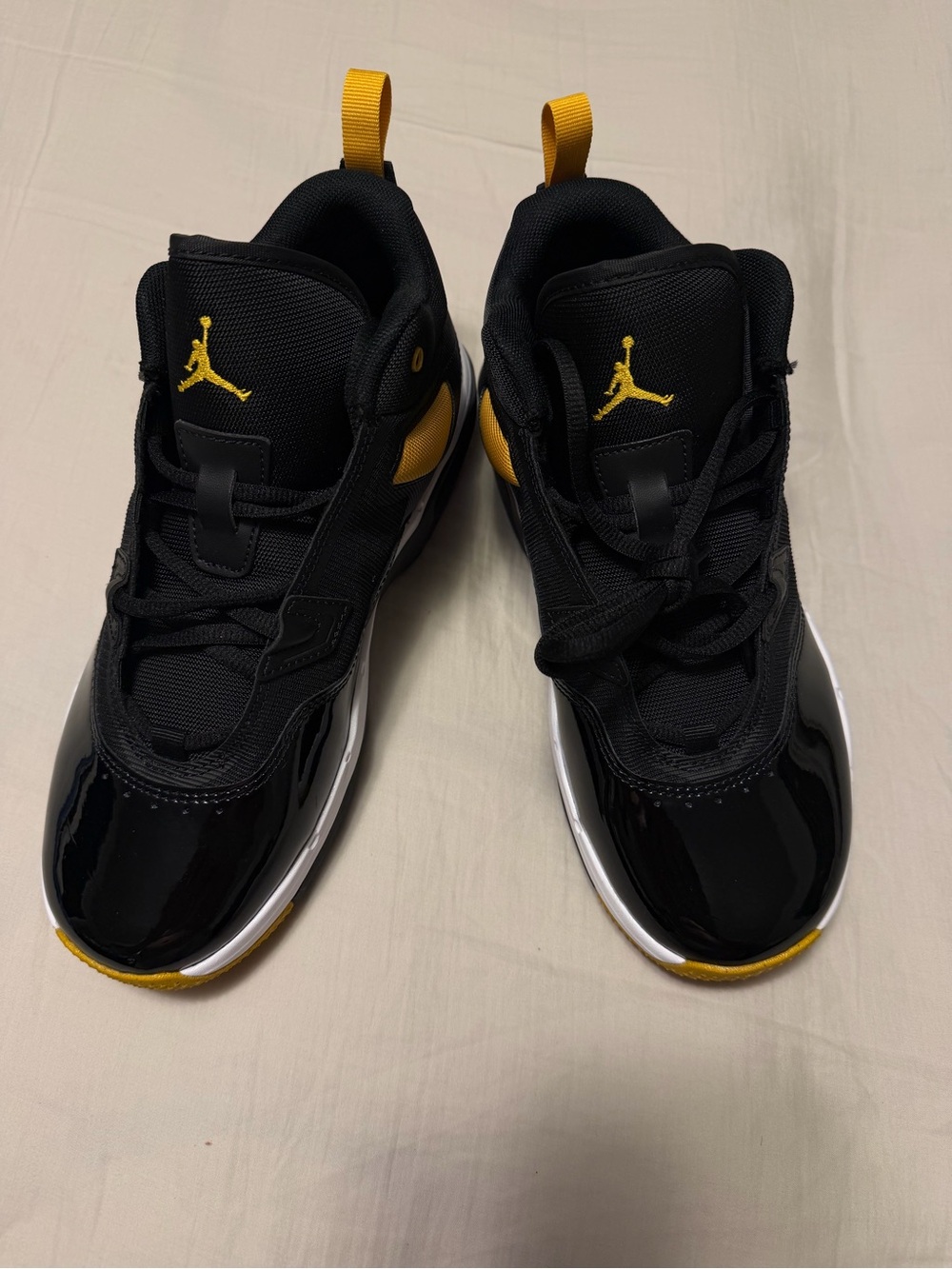 Jordan Retro Sneakers in Black and Yellow